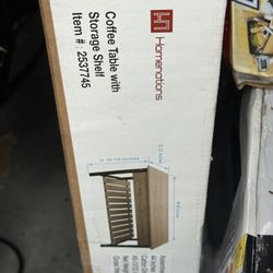 Homenations Washed grey Craftsman Coffee Table with Storage