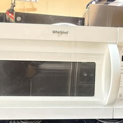 Over the range white microwave