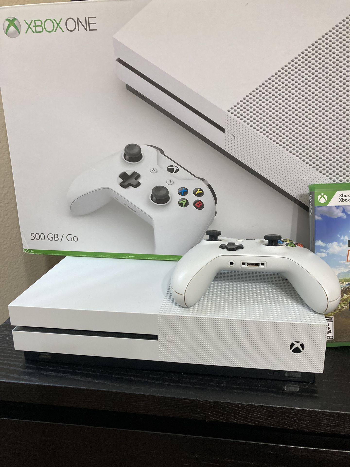 Xbox One With Controller And Two Games