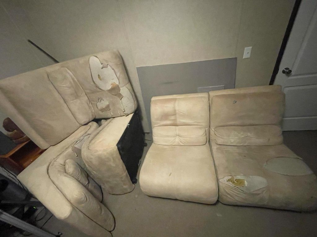 5- L shaped comfy sofa chairs $50 OBO