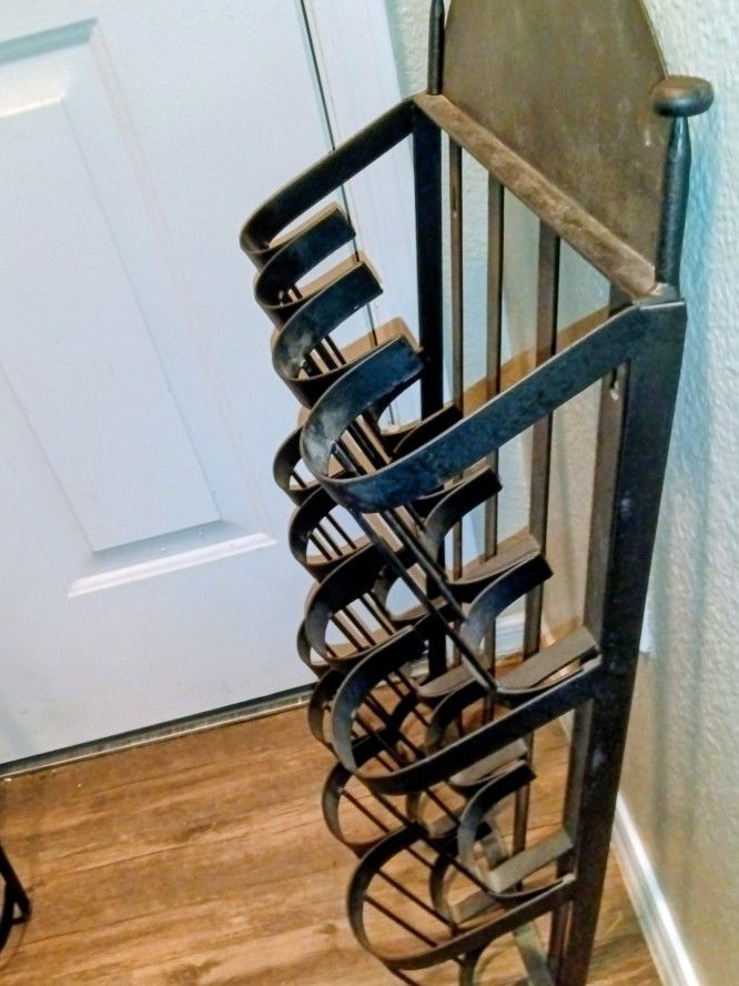 Heavy Black Iron Wall Sculpture Display