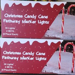 Christmas Candy Cane Pathway Marker Lights