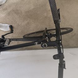 All Black Fixie With Front And Rear USB Chargeable Lights, Ulock, And Custom Seat With Crotch Impression