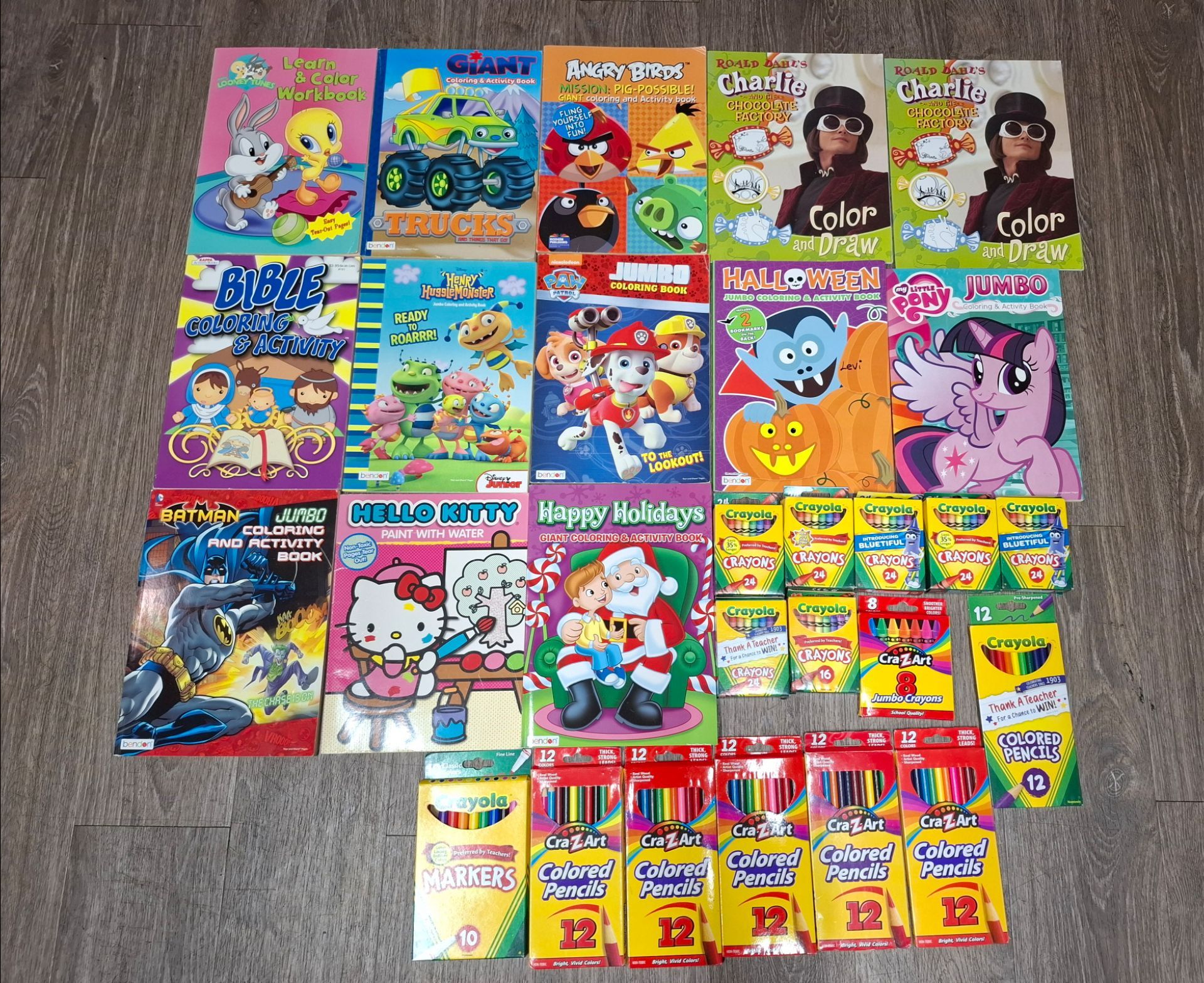 Brand new Coloring books, crayons, colored pencils, and markers $1 each