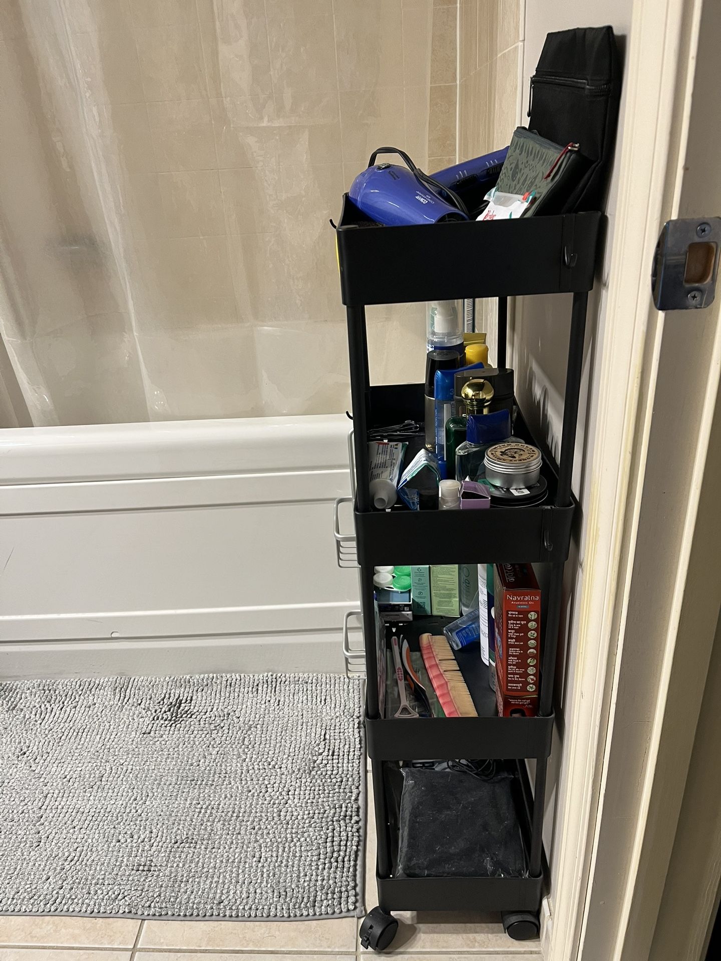 Bathroom Trolley On Wheels (plastic)