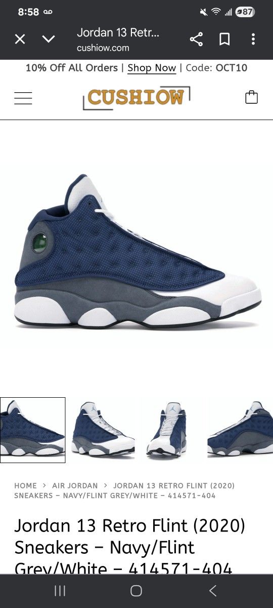 Michael Jordan Flint 13..220 Size 9