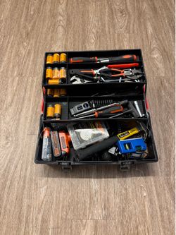 Toolbox with Drill and Hand Tools
