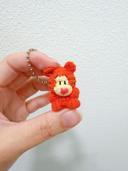 Crochet Mini Tigger Keychain/Handmade Tigger Armigurumi/Mini Tigger Amigurumi
