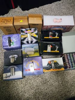 Vintage windproof butane lighter lot of 15 cases