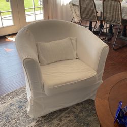 Ikea Set Of Two Club Chairs. They Both Have Slipcovers 