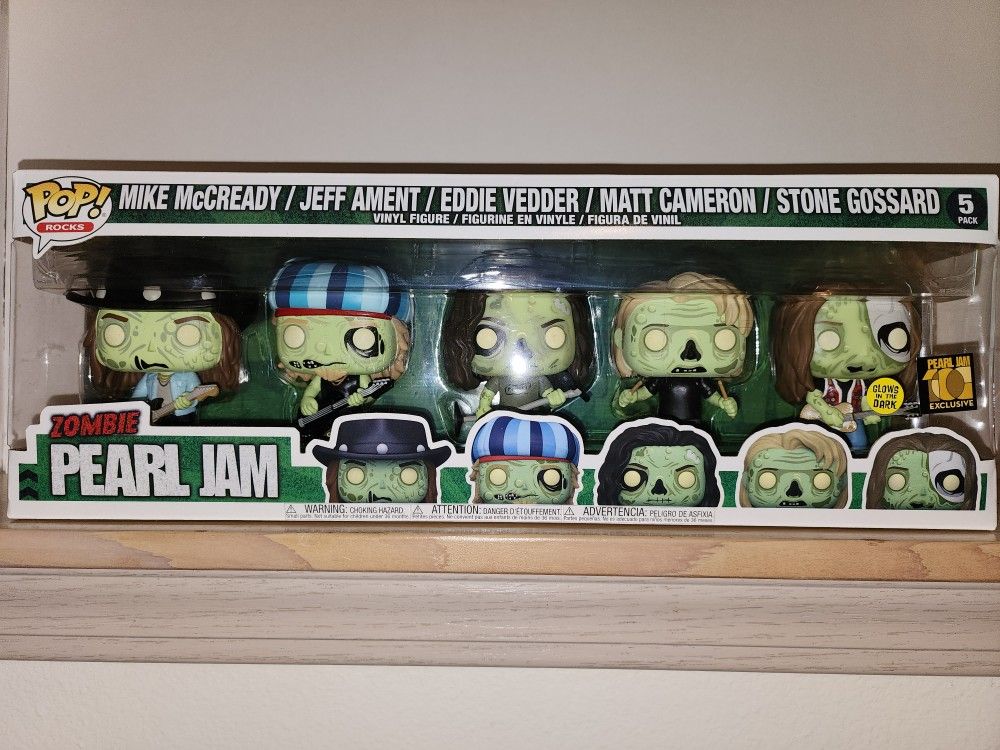 Zombie Pearl Jam 5 Pack GITD Glow FUNKO POP Limited Edition EXCLUSIVE