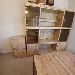 Still Available. FREE 3 Piece Wall Unit and Large Matching Desk