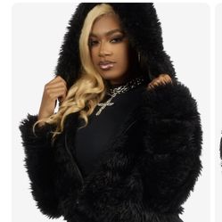 Rockstar black fur jacket