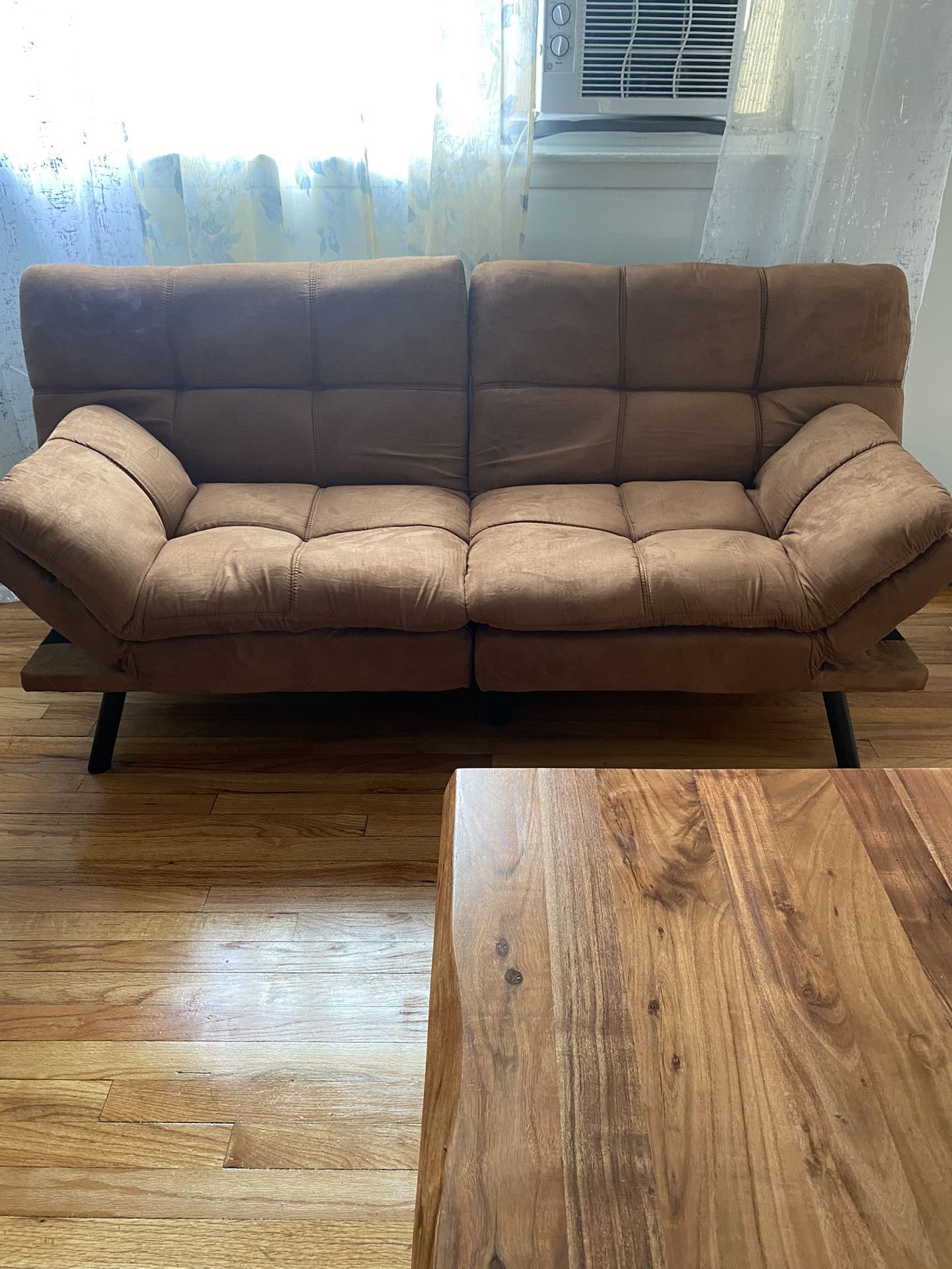 Comfy Futon Brown Sofa