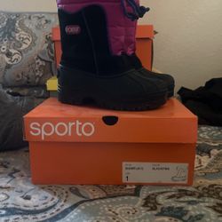 Sporto Snow Boots For Girls Youth Size 1 