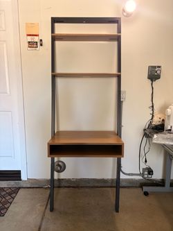 Modern Ladder Desk with Shelves