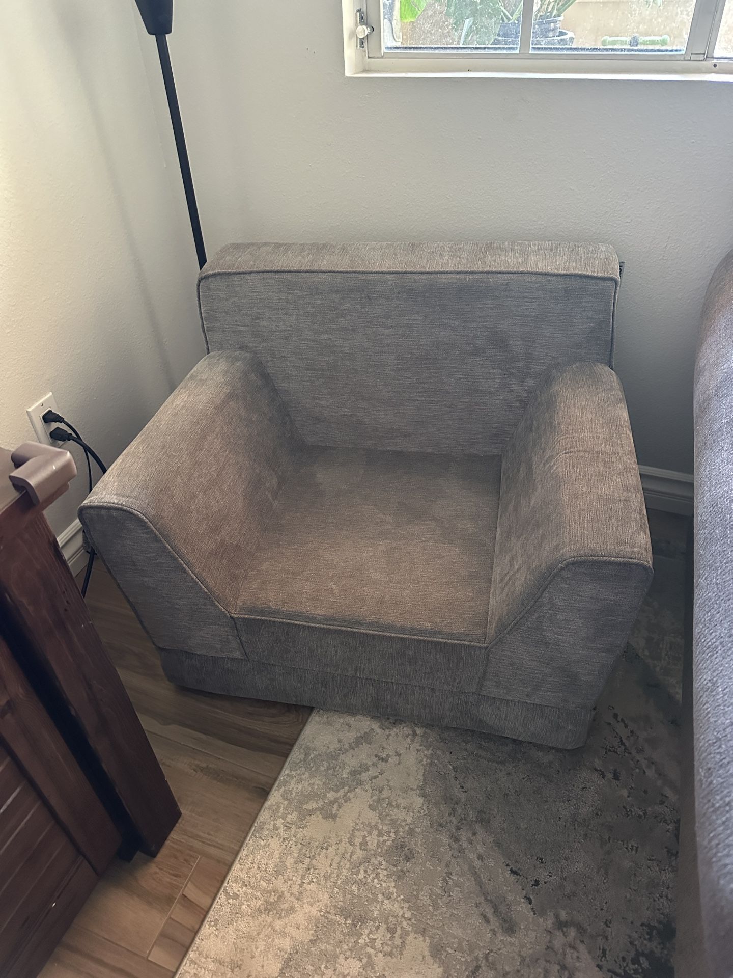 Kids Fold-Out Lounger Chair, Gray, Lounge & Co