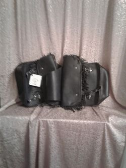 Leather bags for motorcycle