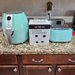Air Fryer,  Accessories, & Toaster LOT