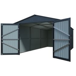 Outdoor Storage Shed 20x10 FT, Metal Garden Shed Backyard Utility Tool House Building with 2 Doors and 4 Vents for Car,Truck,Bike, Garbage Can,Tool,La
