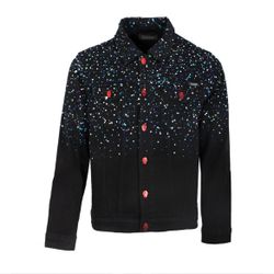 Black Jean Jacket Plus Size Men 