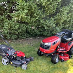 Riding mower push mower