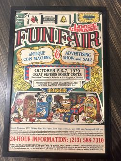 Vintage 1979 Antique Show Poster Los Angeles 