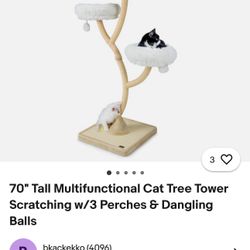 70” Tall Cat Tree 