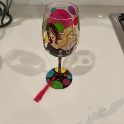 Girlfriend wine Glass