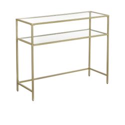 Glass console Table Gold 