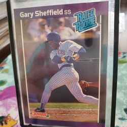 Gary Sheffield 3 Error 1989 Donruss Rated Rookies No Dot Behind Inc Baseball Cards 