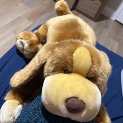 Golden Stuffed Dog 
