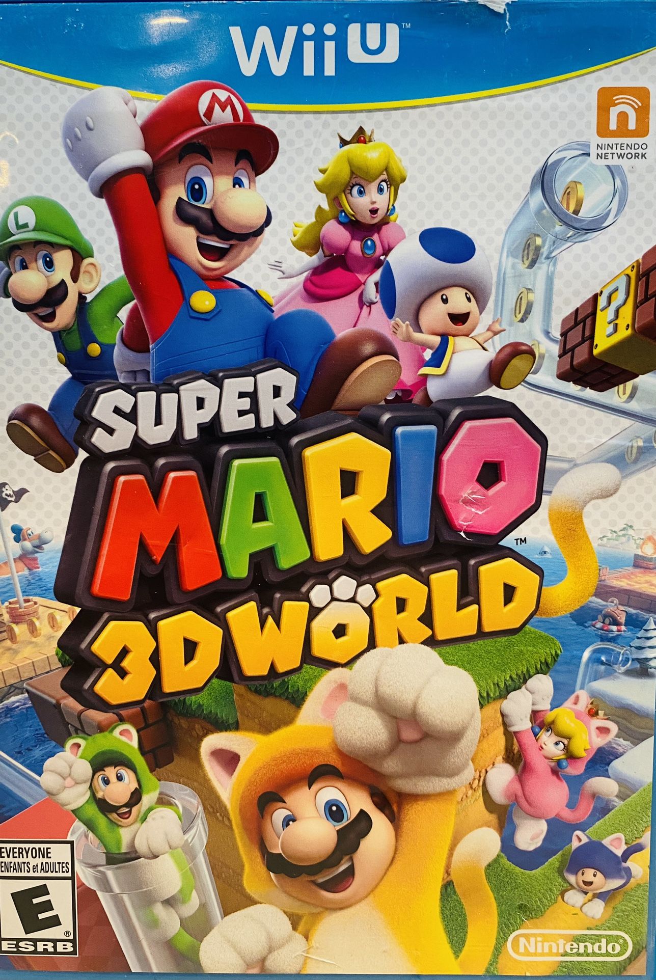 Super Mario 3D World (Nintendo Wii U, 2013) - Tested Authentic 