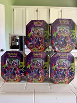 Pokemon Tins - Rare Mega Gengar Tins - New and Sealed