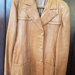 Leather Jacket, Size 46