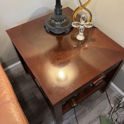 Wood Side Table 