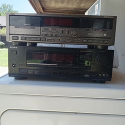 Sony Receiver/jvc double Cassette Player
