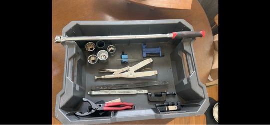 Motorcycle Mechanic Tool Lot – Clutch, Chain, Impact Sockets & More
