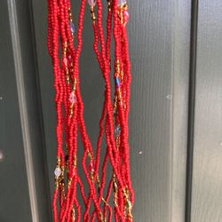 Red Strechy Beads 