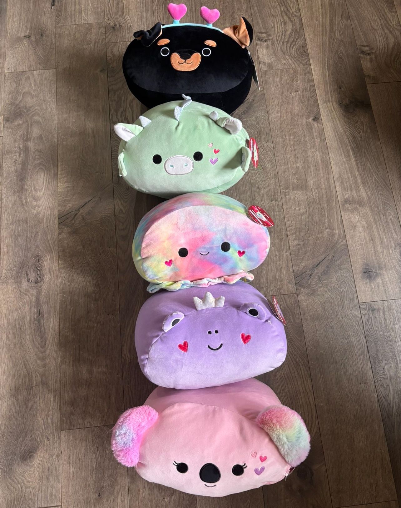 Lot of 5 Valentines stackable valentines squishmallow