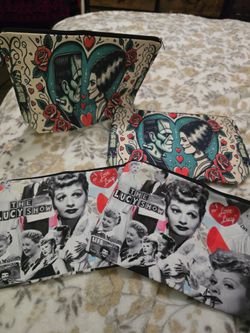 Bundle I Love Lucy Frankstein Makeup Bags