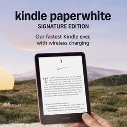 COMBO BONUS-Amazon Kindle Paperwhite Signature Ed. 32GB (newest model) – w/wireless charging + cover