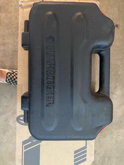 Black & Decker RS150 rotary saw in a black carrying case