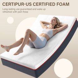 12 Inch Twin Hybrid Mattress in A Box with CertiPUR-US Certified Cooling Gel Memory Foam, Reinforced Edge Support, Motion Isolation, Breathable Knit C