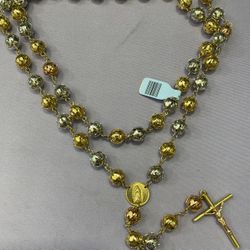 14kt Tri-Color Rosary 