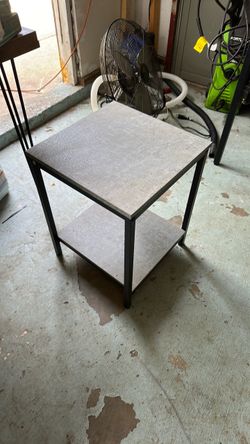 2-Tier Metal Frame Side Table
