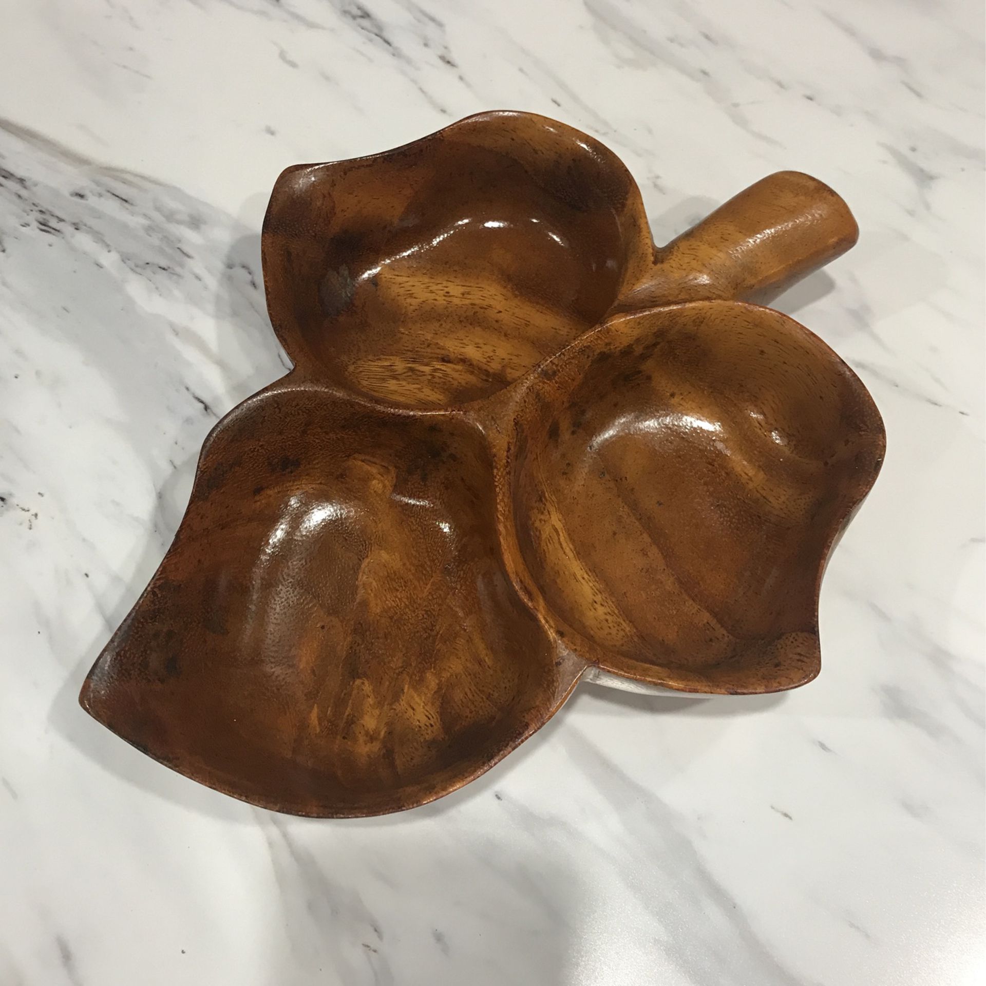 Vintage Monkey Pod Wood Dish For Nuts Or Candy