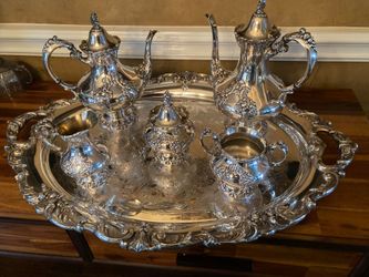 Reed & Barton King Francis plated silver tea & coffee service set