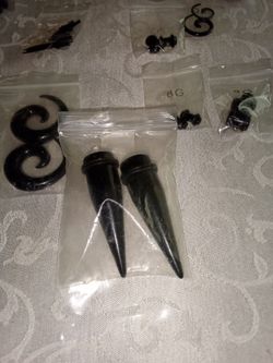 Ear Stretching Kit Tapers Plugs Spirals Mixed Lot