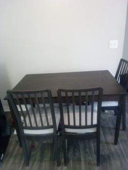 Dining room table 4 chairs IKEA new 6ft wide